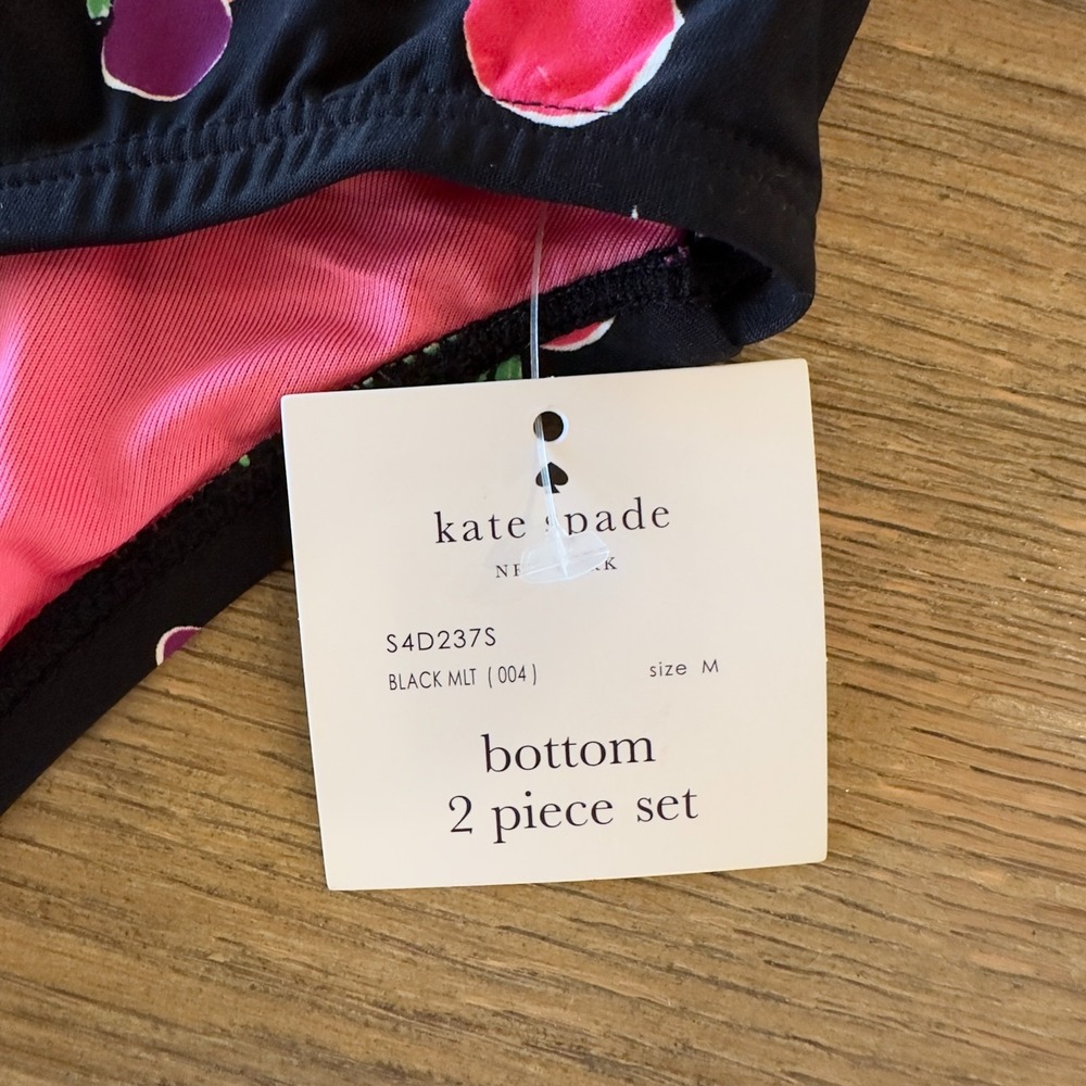 NEW kate spade New York Summer Fruit Bikini Set-Bandeau Tie Top & Brief-Size Med - Picture 5 of 16